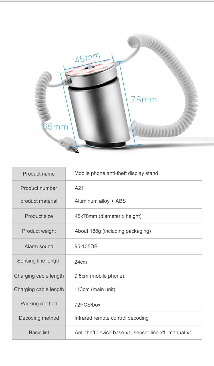 EG-DS02 Standalone Stand for phone display and anti theft